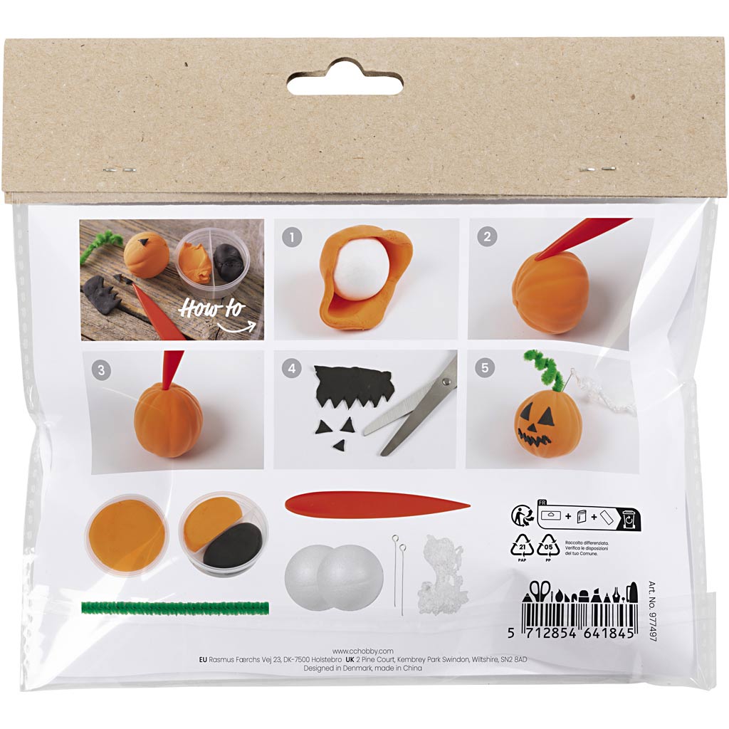 DIY Modelling Kit - Halloween Decorations - Pumpkin - 2 pcs