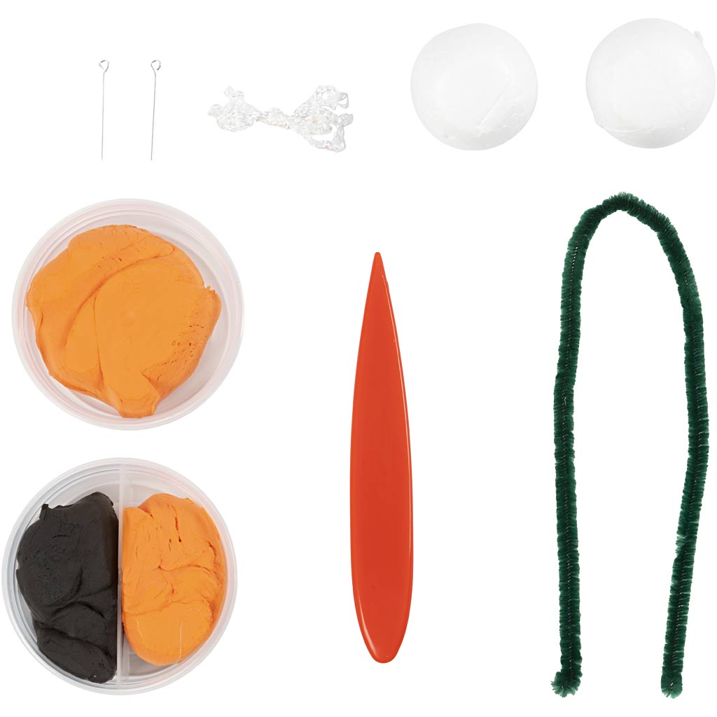 DIY Modelling Kit - Halloween Decorations - Pumpkin - 2 pcs