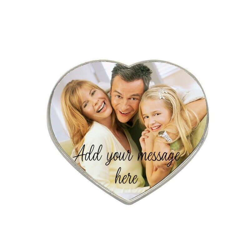 Personalised Metal Heart Photo Fridge Magnet