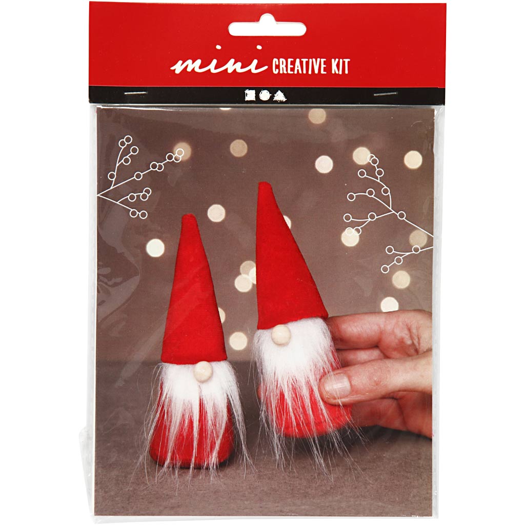 Felt Craft Set for 2 Christmas Santa Gnomes