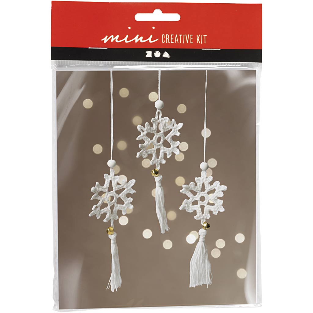 DIY Crochet Kit - Snowflakes - White - 3 pcs