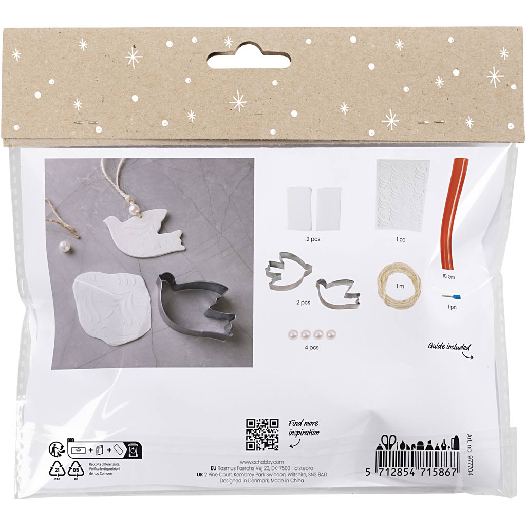 Clay Polymer Dove Modelling Crafting Kit