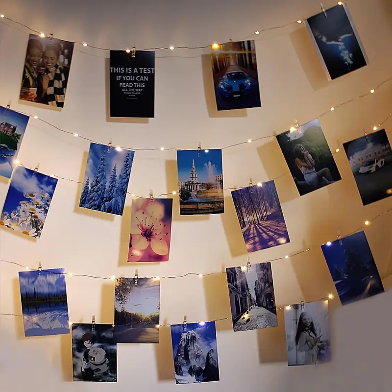 Photo Clip LED String Light, Battery-Powered Fairy Lights