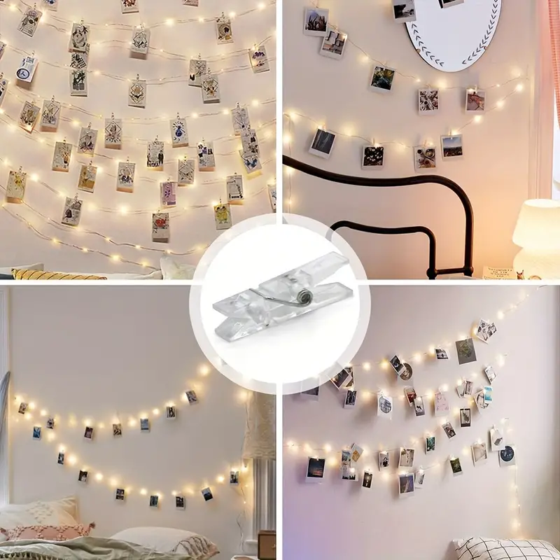 Photo Clip LED String Light, Battery-Powered Fairy Lights