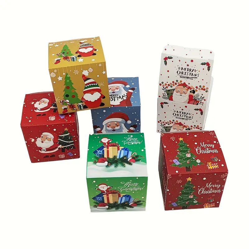 Colourful Christmas Advent Calendar Gift Boxes - Set 24