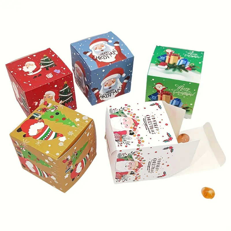 Colourful Christmas Advent Calendar Gift Boxes - Set 24