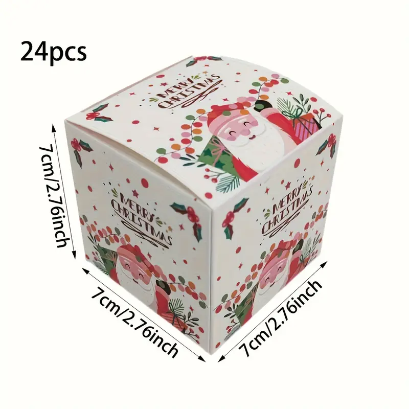 Colourful Christmas Advent Calendar Gift Boxes - Set 24