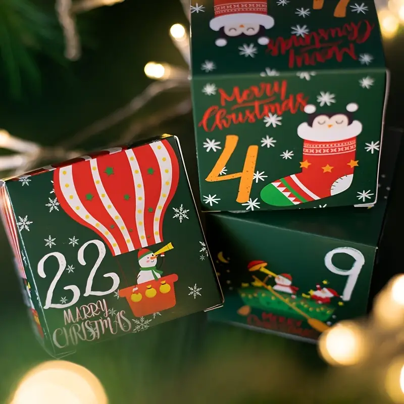 DIY Christmas Advent Calendar Gift Boxes - Set 24