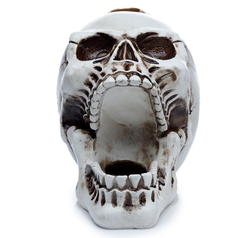 Skull with Open Mouth Backflow Incense Burner