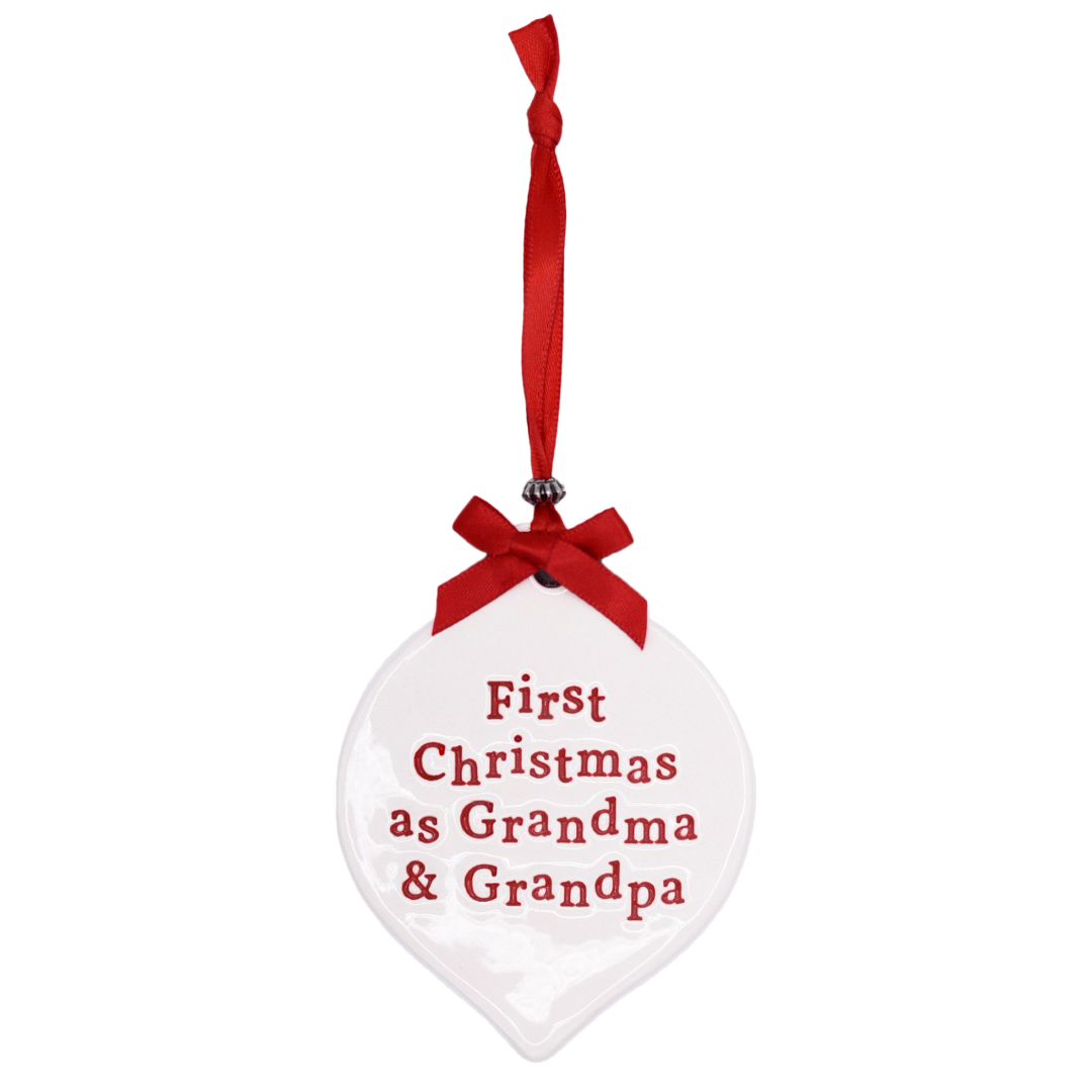 First Christmas as Grandma & Grandad/Grandpa Christmas Decoration