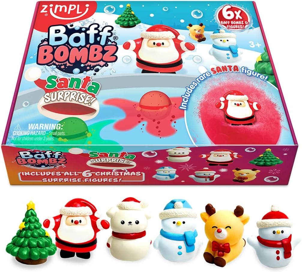 Zimpli Kids Santa Surprise Bath Bombs Gift Set