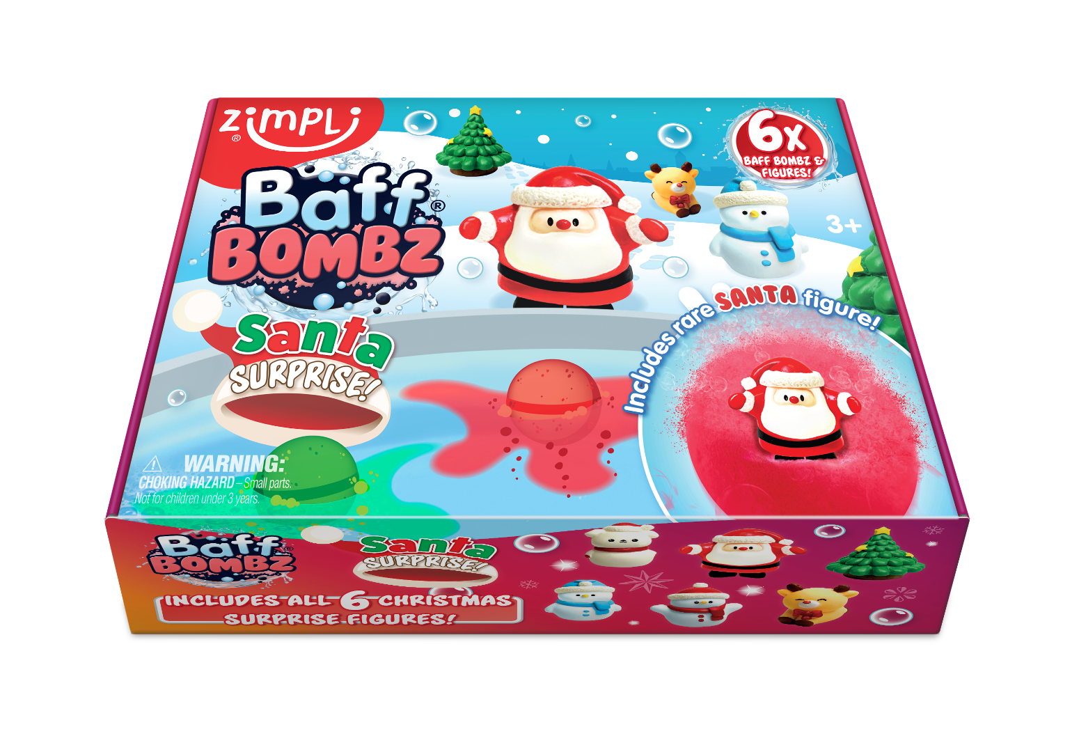 Zimpli Kids Santa Surprise Bath Bombs Gift Set