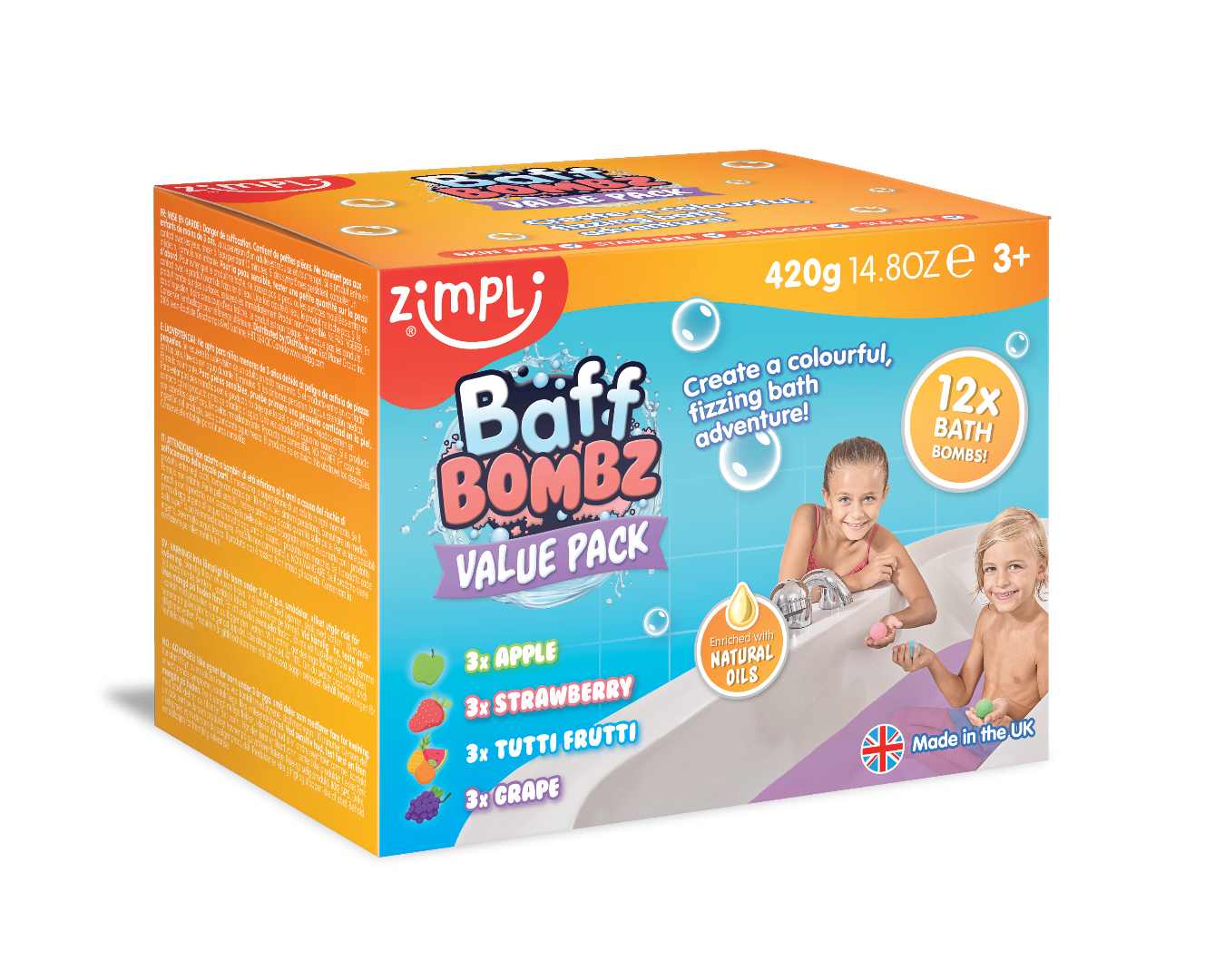 Zimpli Kids - Baff Bombz Value Pack 12x Bath Bombs