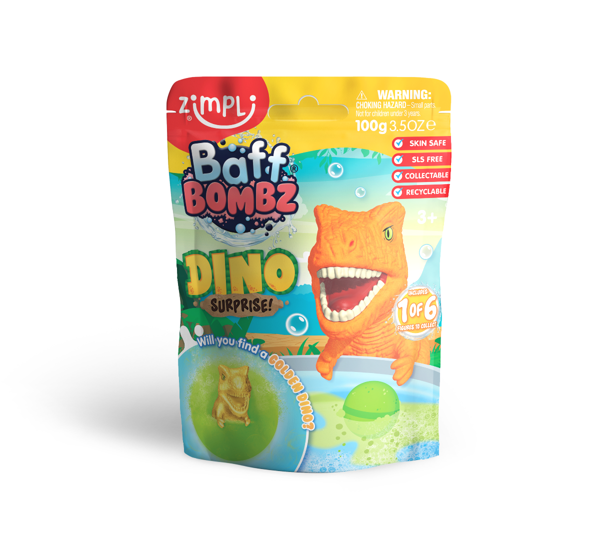 Zimpli Kids Large Dino Surprise Bath Bomb