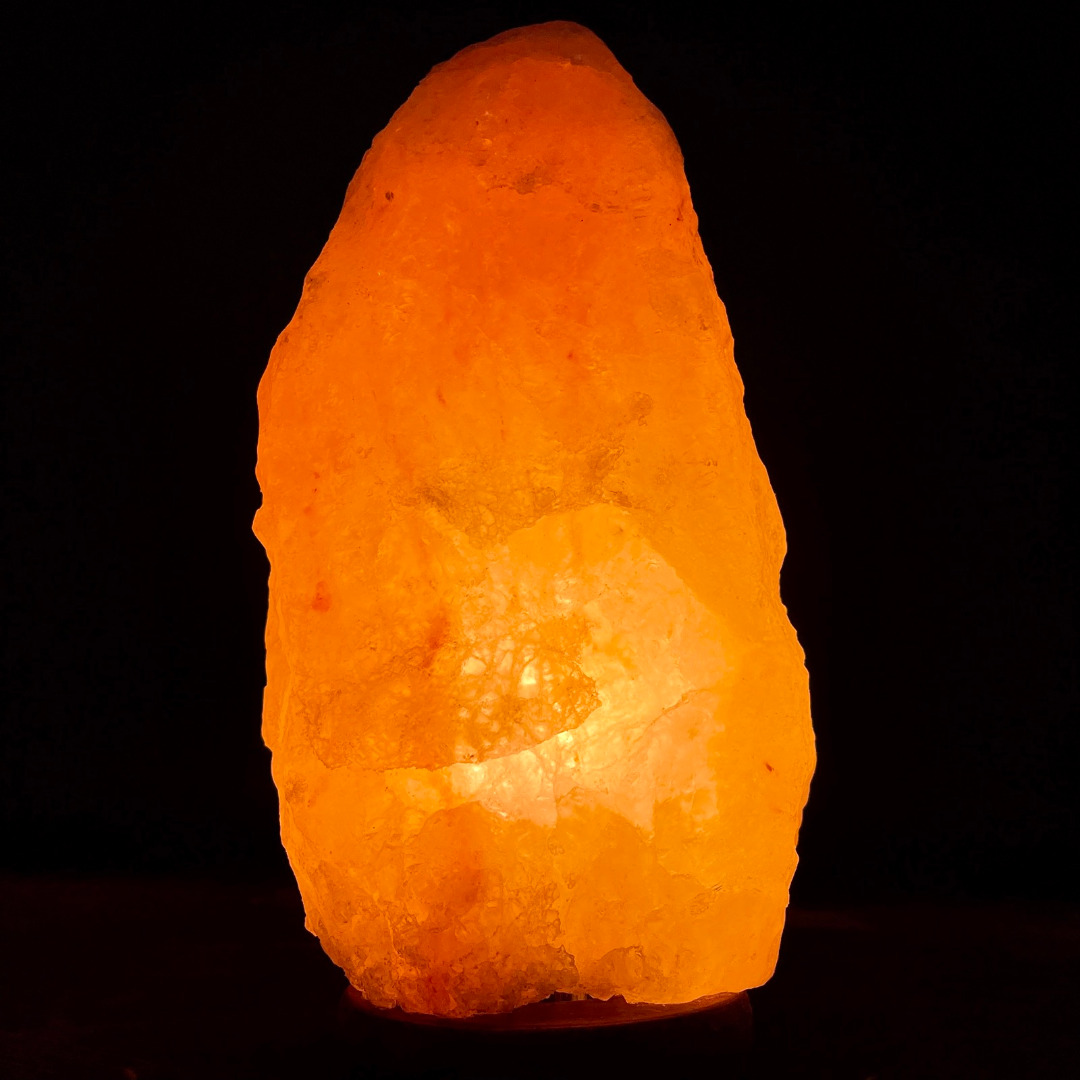 2-3kg Salt Lamp on Wooden Base