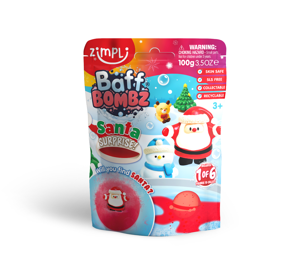 Zimpli Kids Large Santa Surprise Bath Bomb