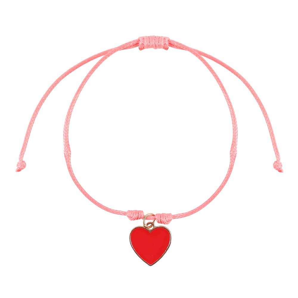 Pair of Bestie Enamel Heart Charm Bracelets