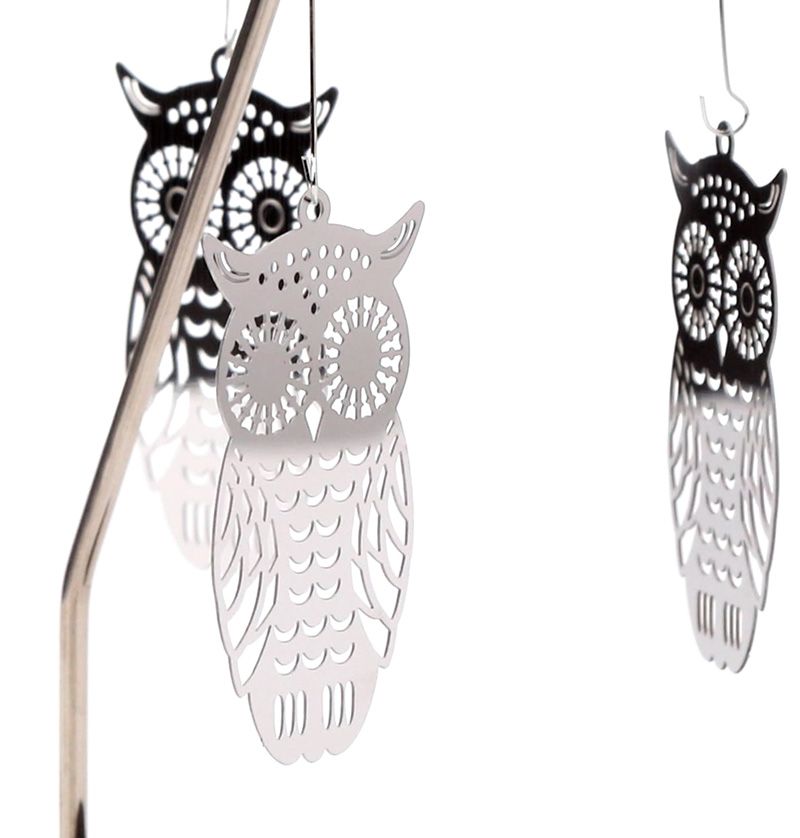 Spinning Tea Light Carousel Candle Holder - Owl