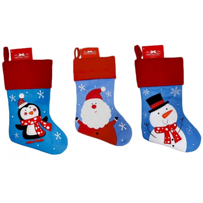 Personalised Christmas Stocking - Red & Blue