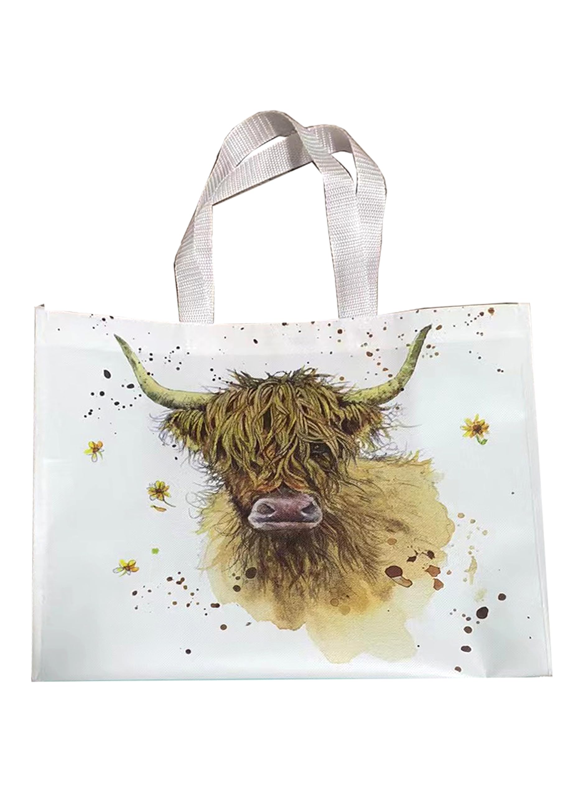 Jan Pashley Highland Coo Cow Big Foldaway Reusable Shopping Bag