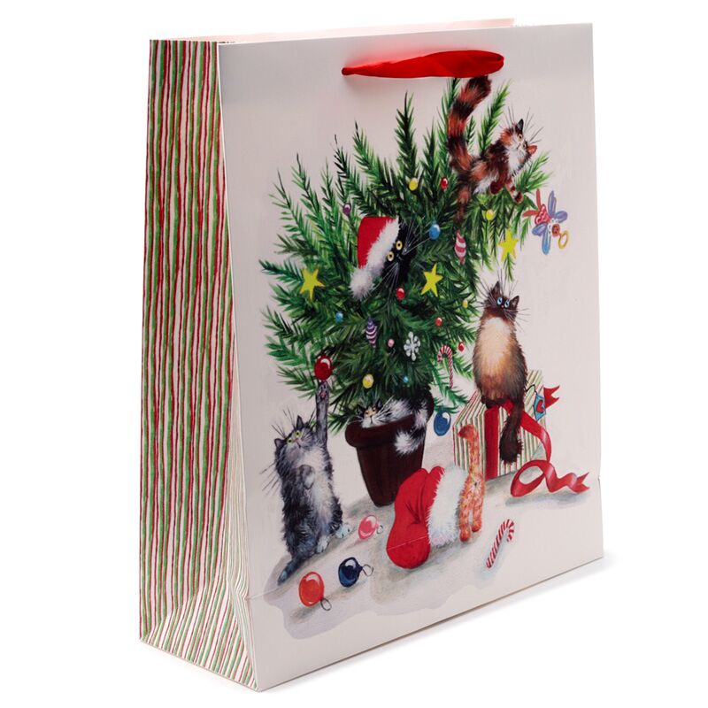 Kim Haskins Christmas Cats Gift Bag - Medium, Large & Extra Large