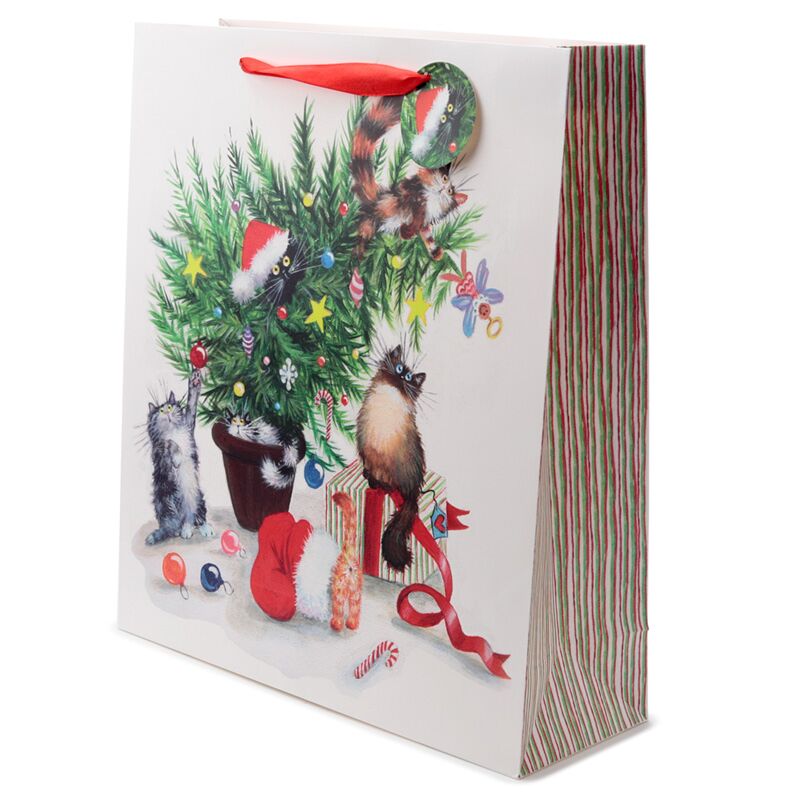 Kim Haskins Christmas Cats Gift Bag - Medium, Large & Extra Large