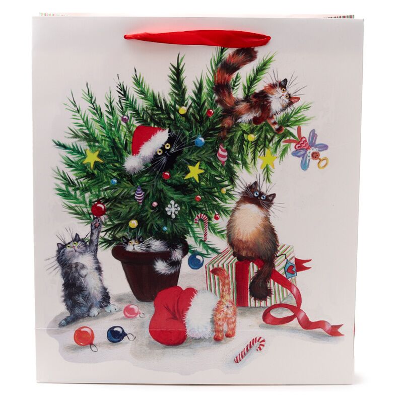 Kim Haskins Christmas Cats Gift Bag - Medium, Large & Extra Large