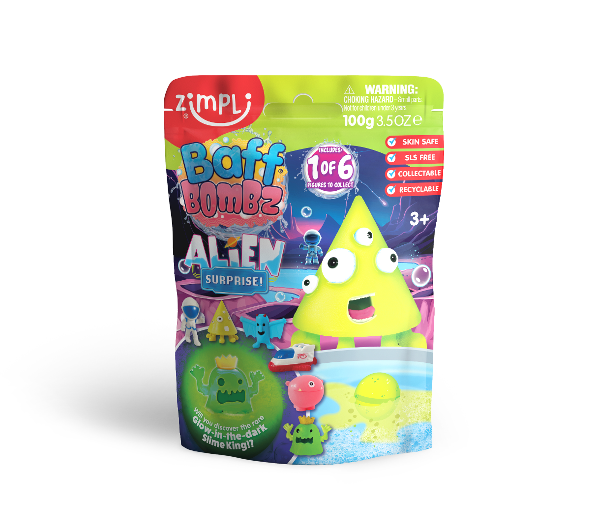 Zimpli Kids Large Alien Surprise Bath Bomb