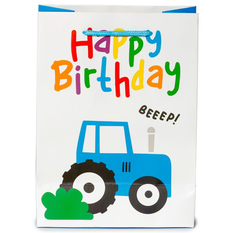 Happy Birthday Little Tractors Gift Bag - Medium