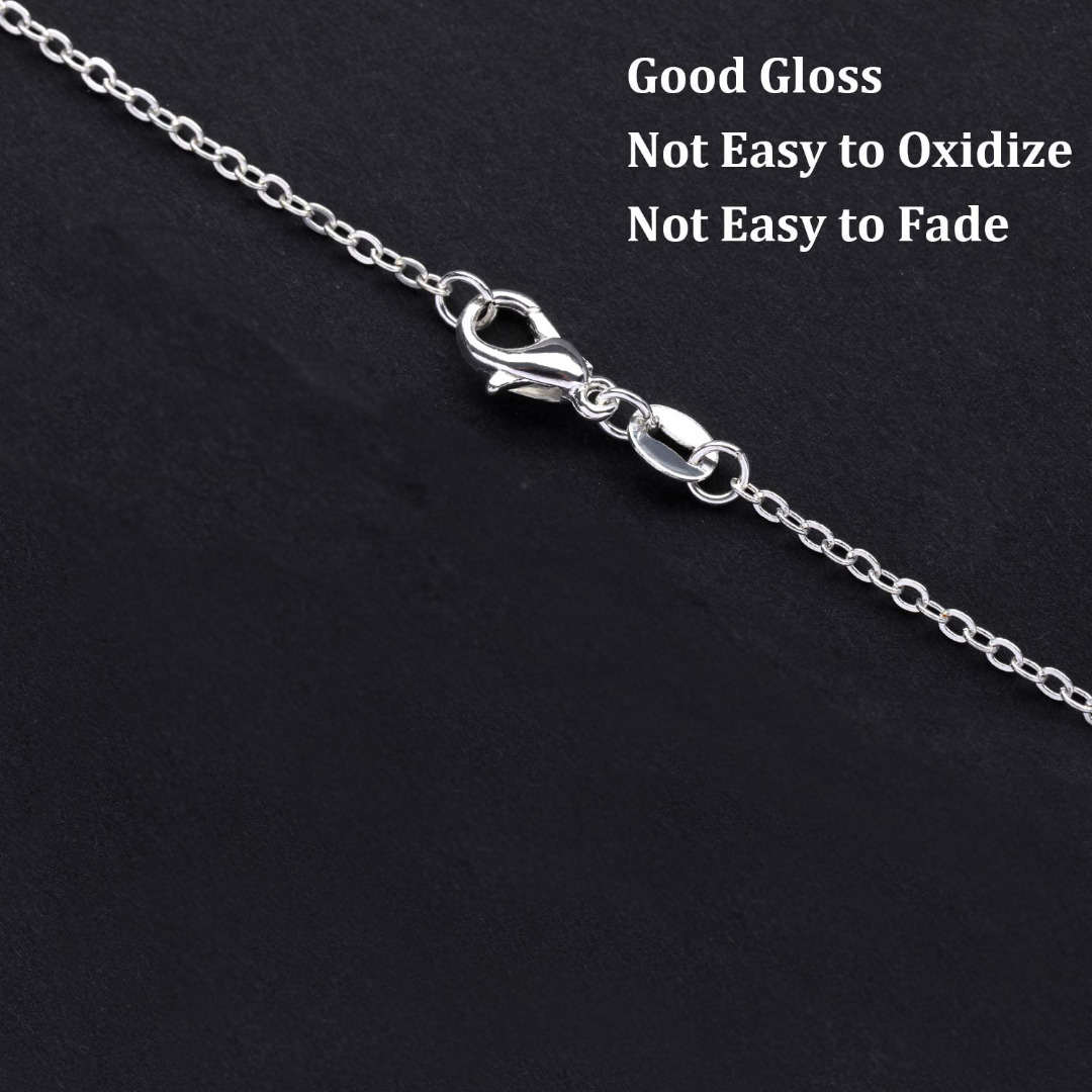 Sterling Silver 925 Cable Chain Necklace 18''