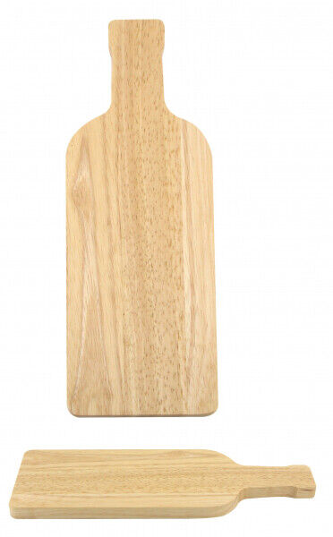 Rubberwood Bottle Shaped Serving Platter Board