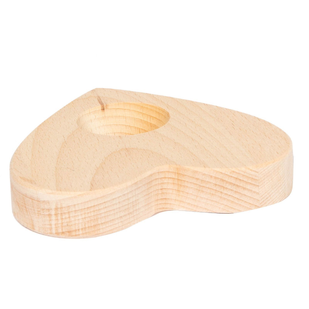 Heart Shaped Rubberwood Egg Holder Boards