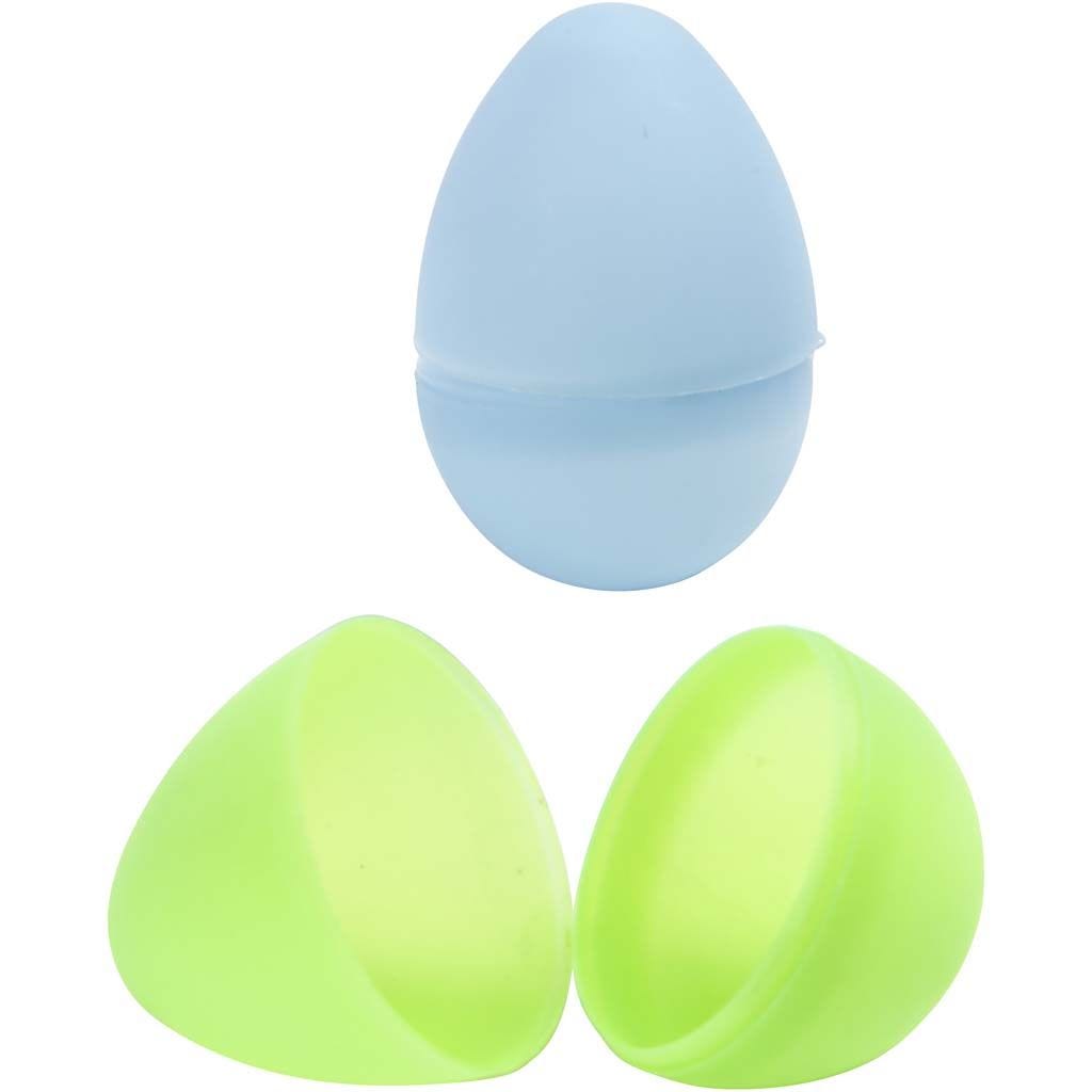 Plastic Coloured Eggs - Pack of 24 Eggs - Easter Crafts & Egg Hunts