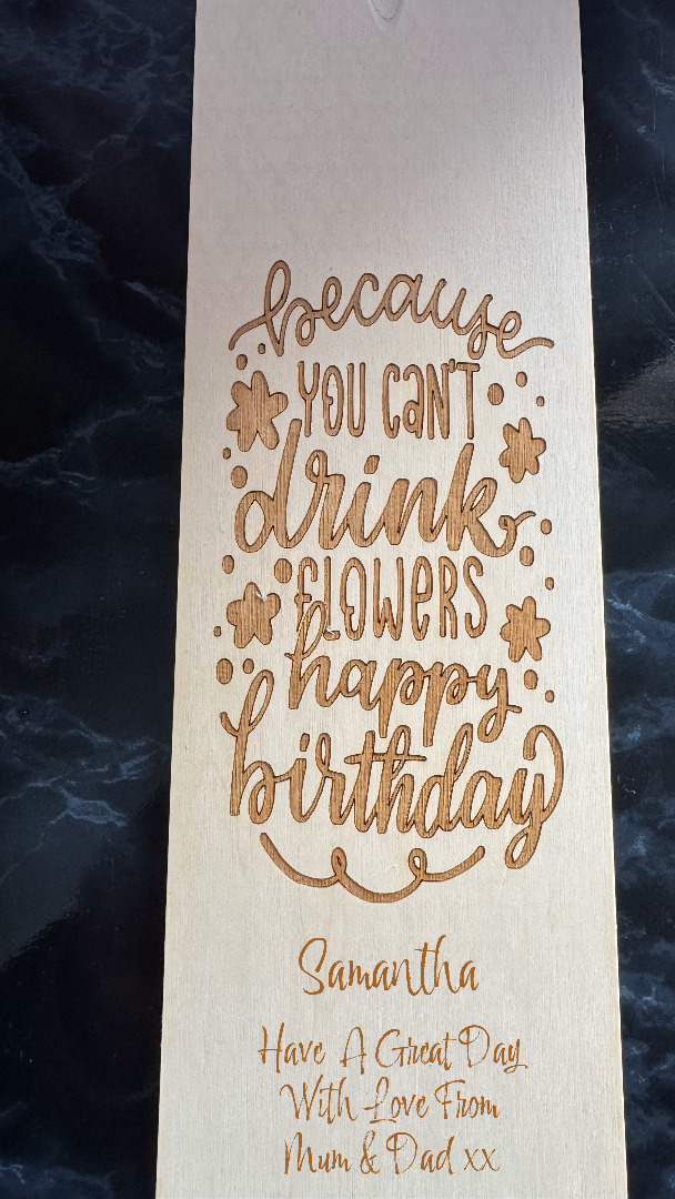 Personalised Birthday Wooden Wine Bottle Box