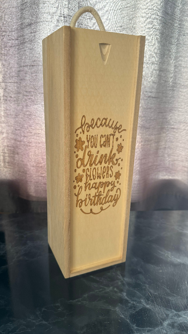 Personalised Birthday Wooden Wine Bottle Box