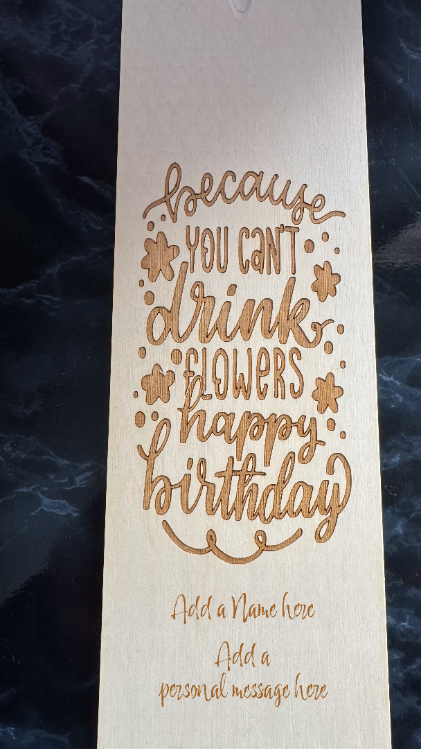 Personalised Birthday Wooden Wine Bottle Box