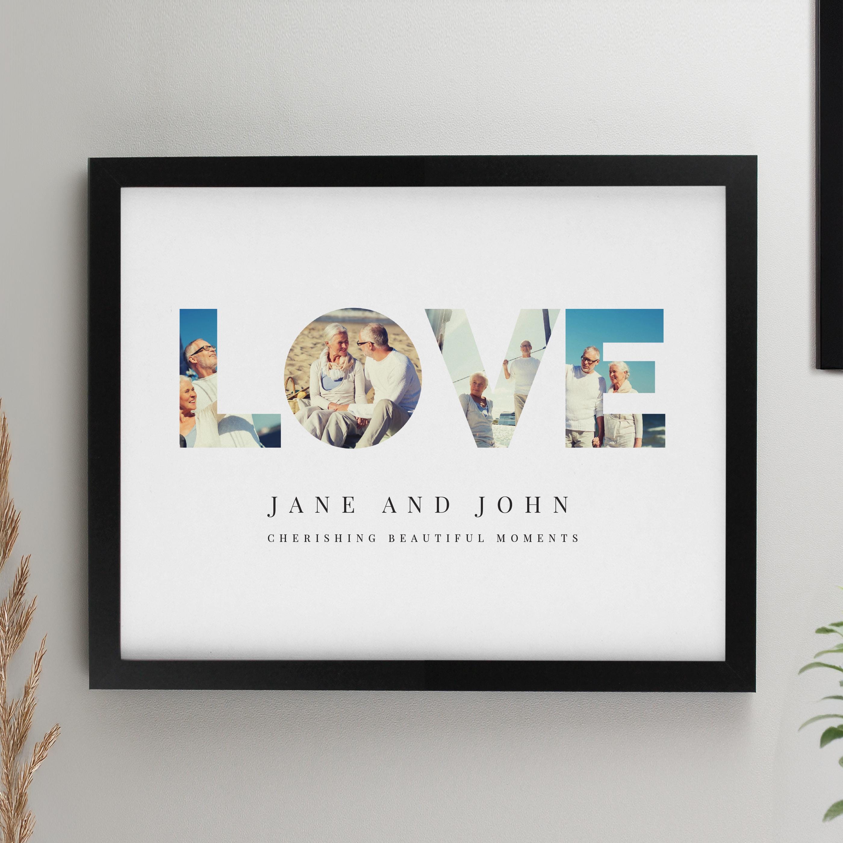 Personalised LOVE Photo Poster Frame