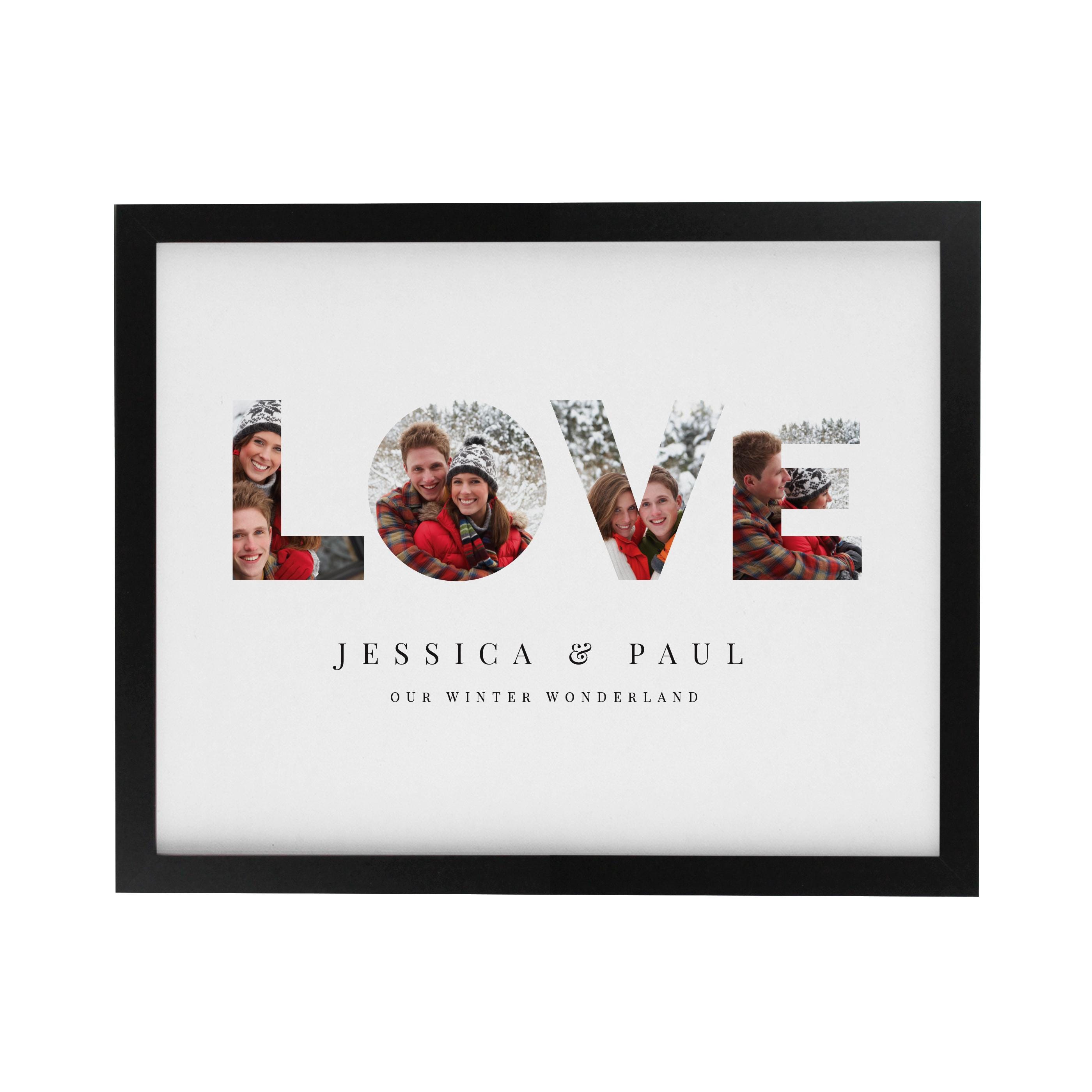 Personalised LOVE Photo Poster Frame