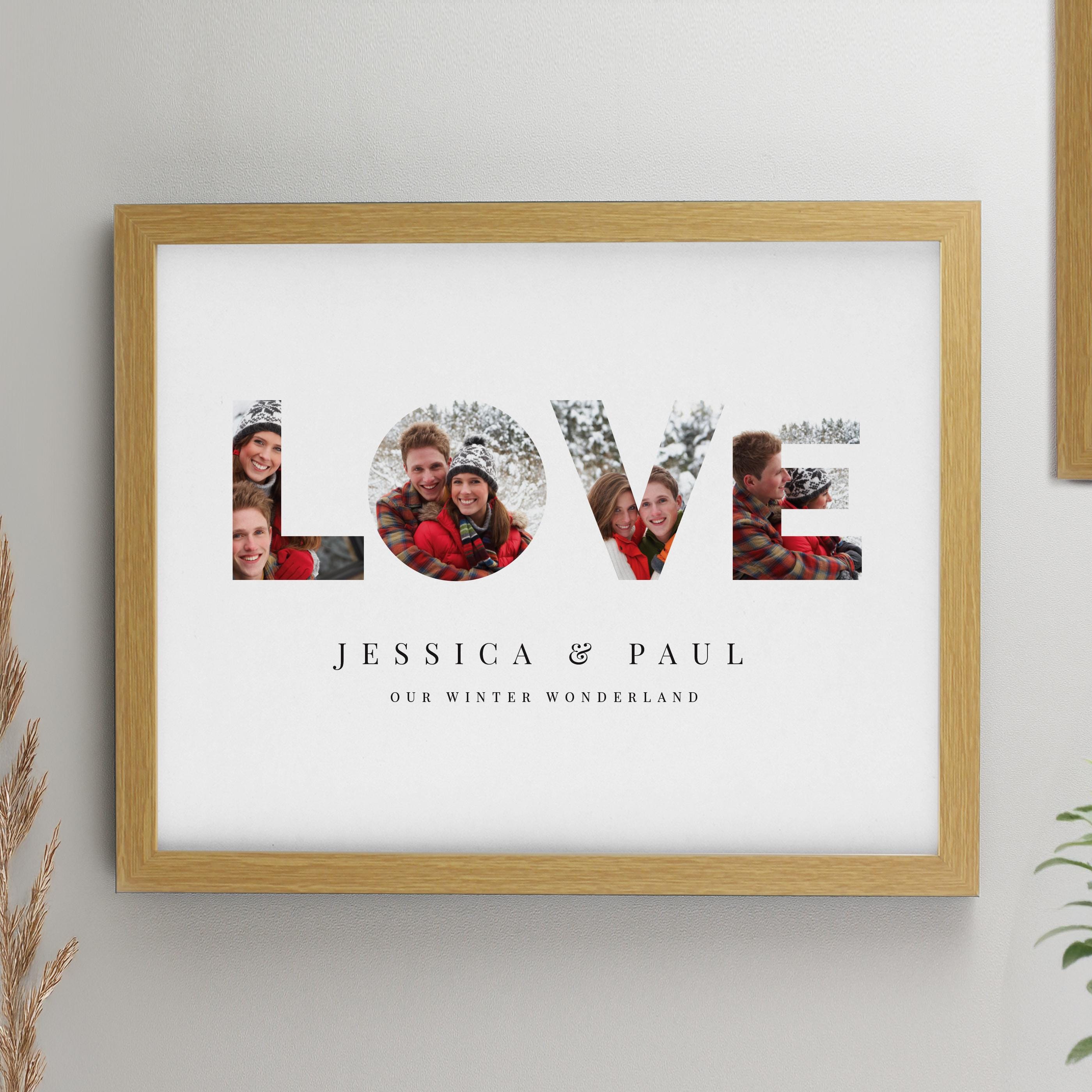 Personalised LOVE Photo Poster Frame