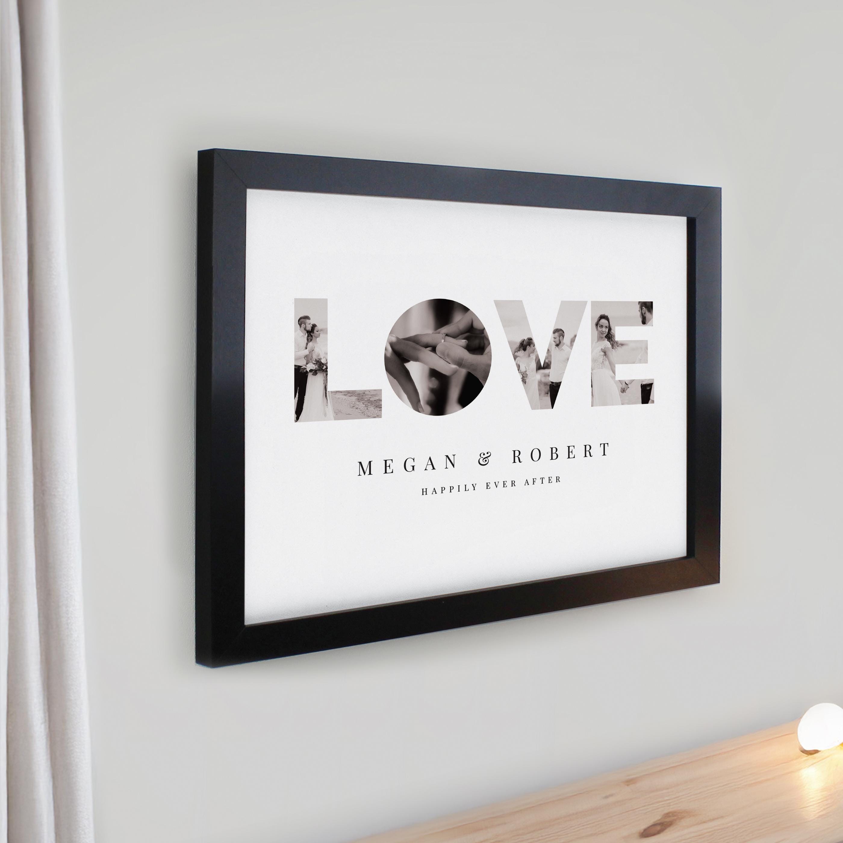 Personalised LOVE Photo Poster Frame