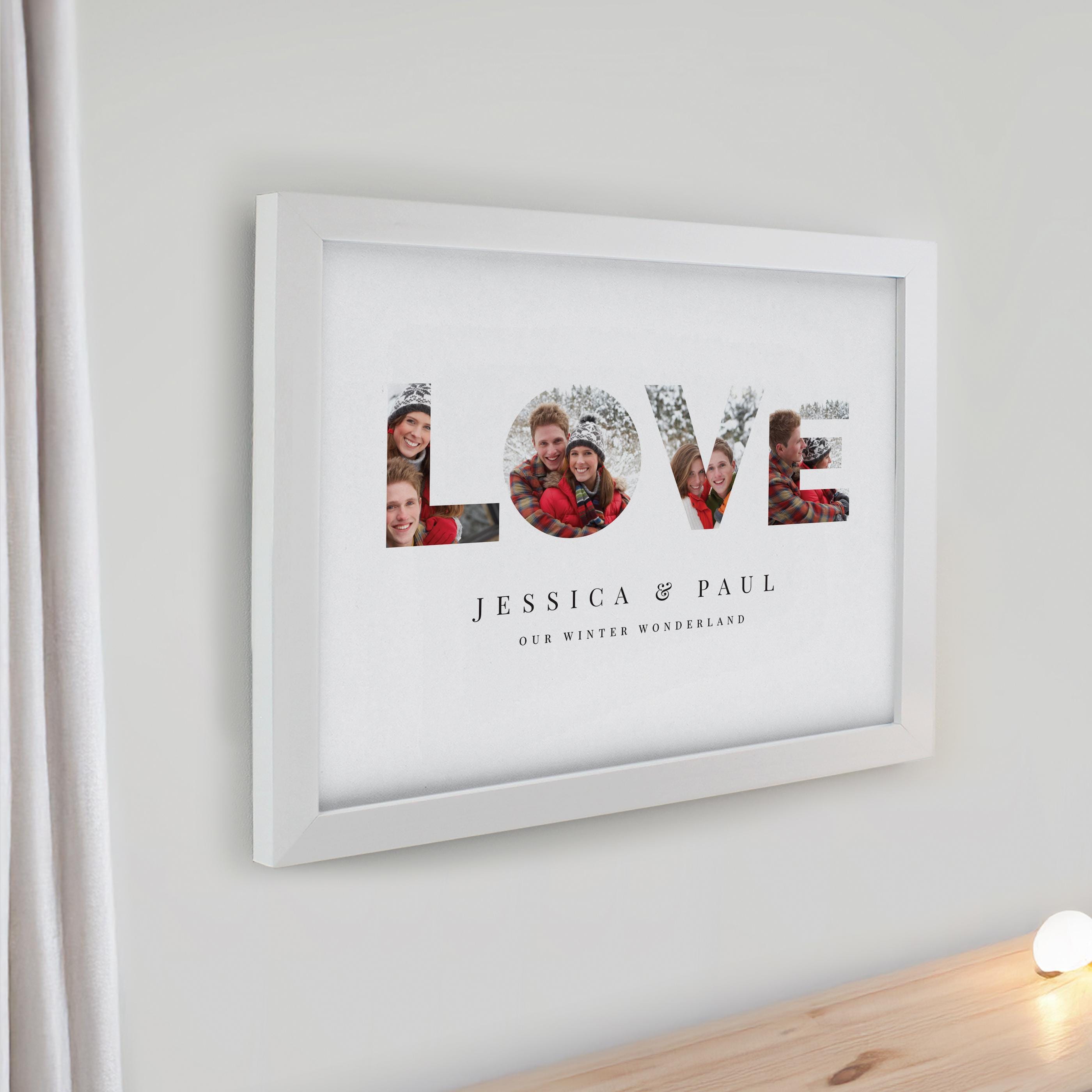 Personalised LOVE Photo Poster Frame