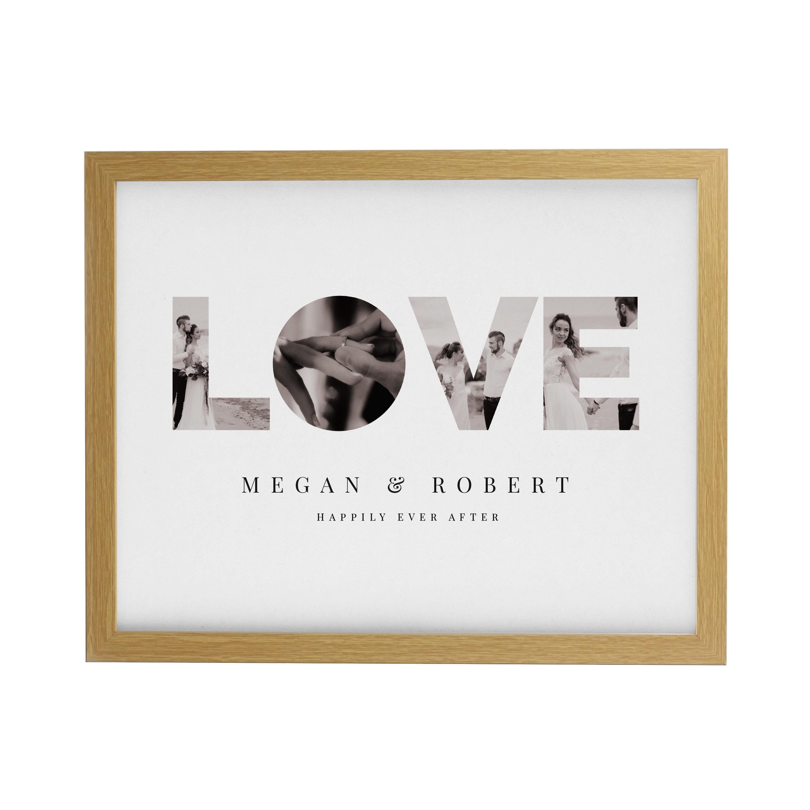 Personalised LOVE Photo Poster Frame