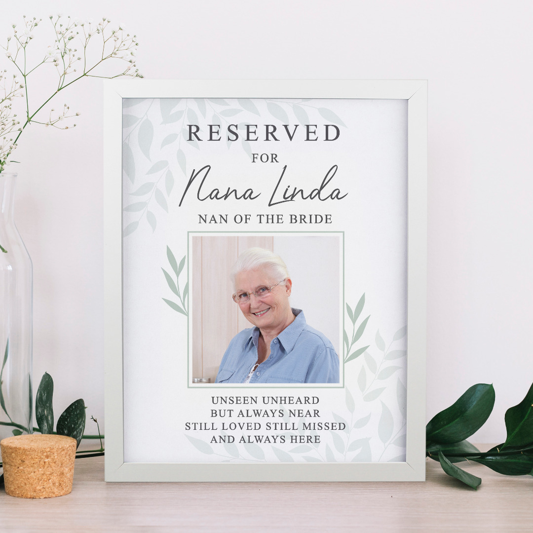 Personalised 'Reserved For' Photo Poster Frame