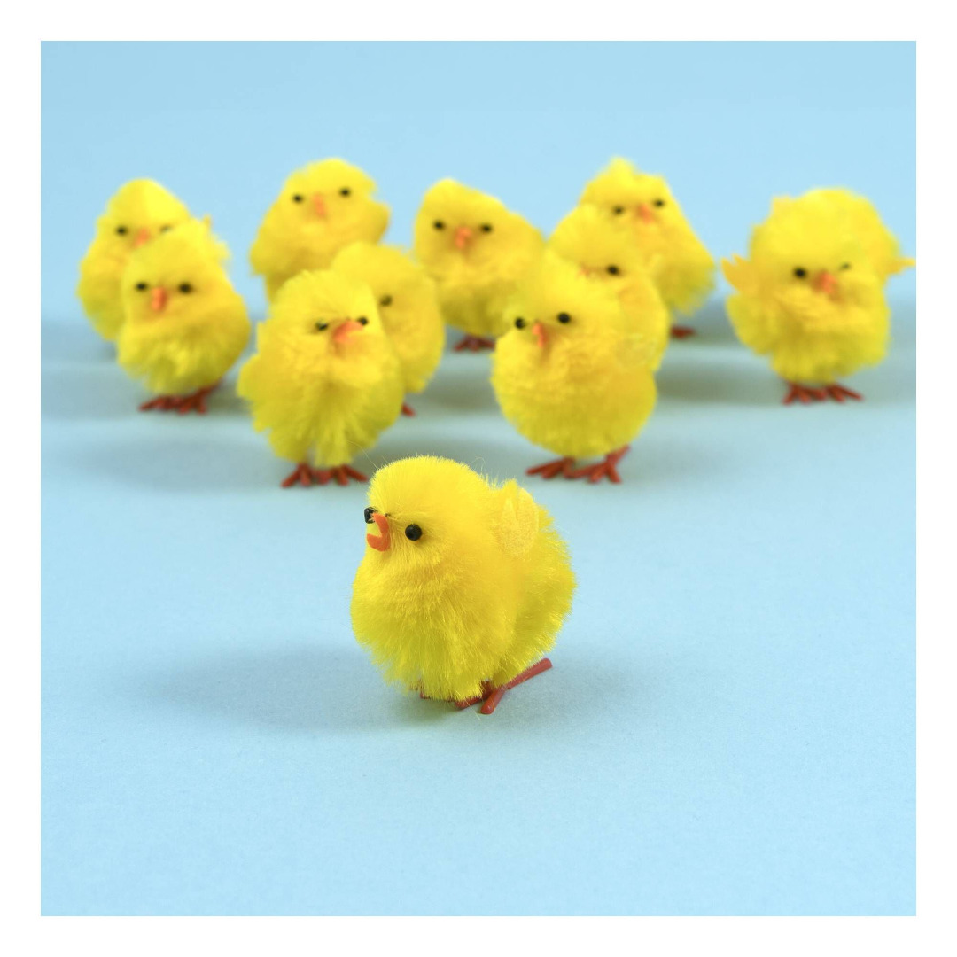 Mini Yellow Easter Chicks, Pk 12