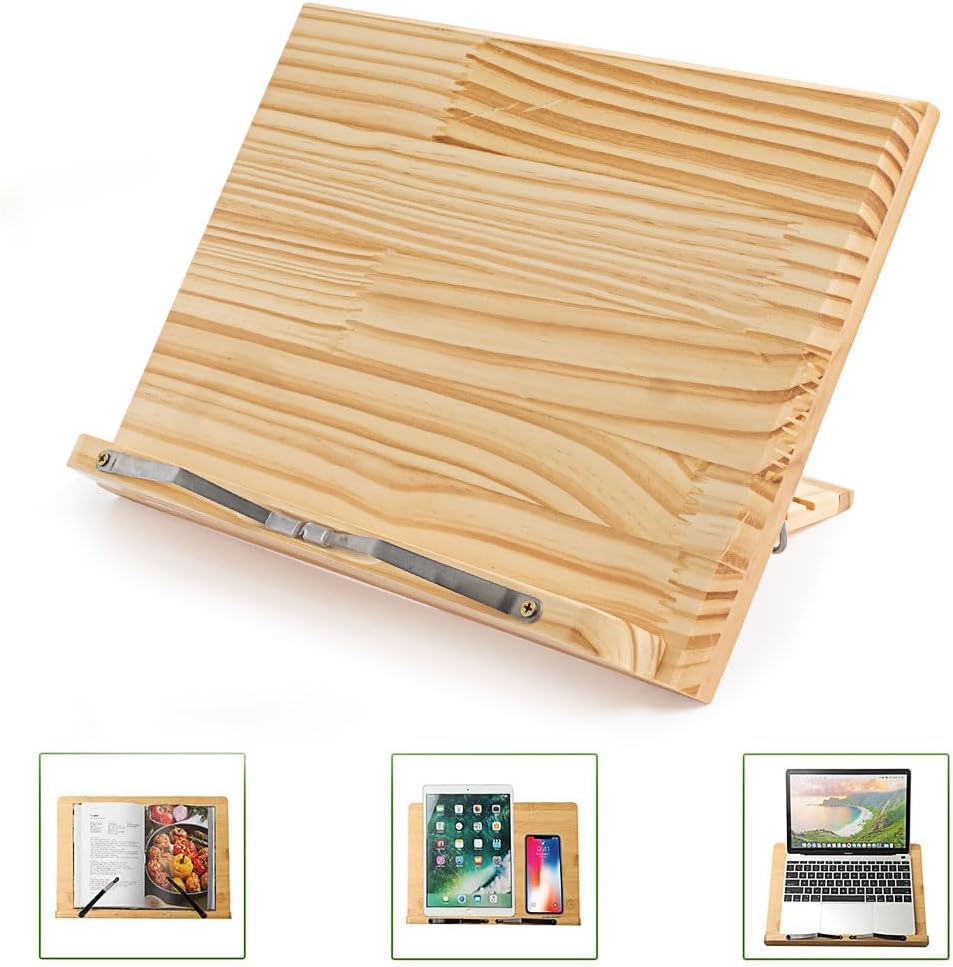 Wooden Cook Book / Tablet Stand