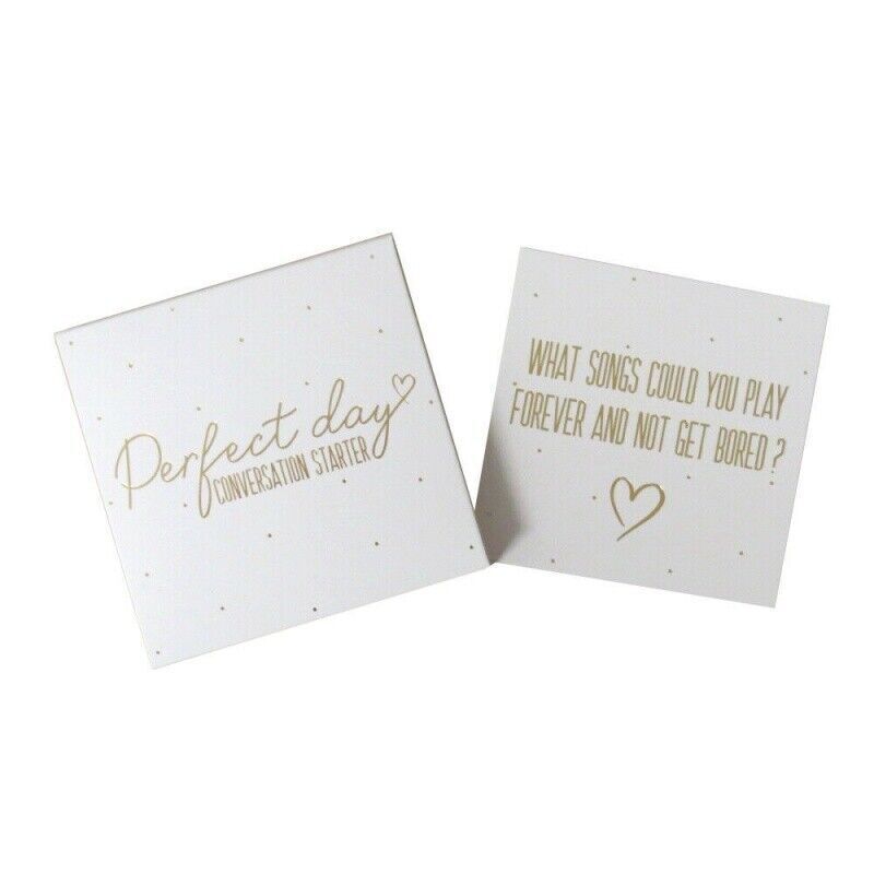 Perfect Day Gold Foil Conversation Starter Cards, Pack of 25