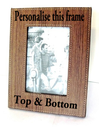 Personalised PU Leather Photo Frame ~ 4'' X 6''