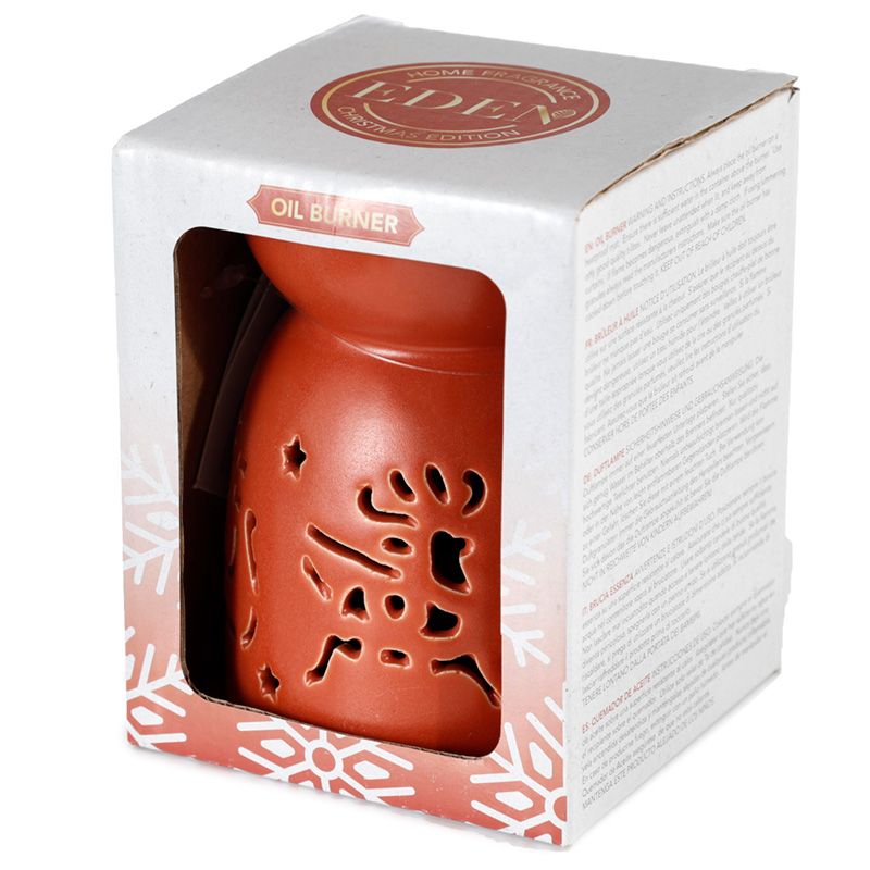 Red Santa & Sleigh Christmas Cut Out Ceramic Oil & Wax Burner