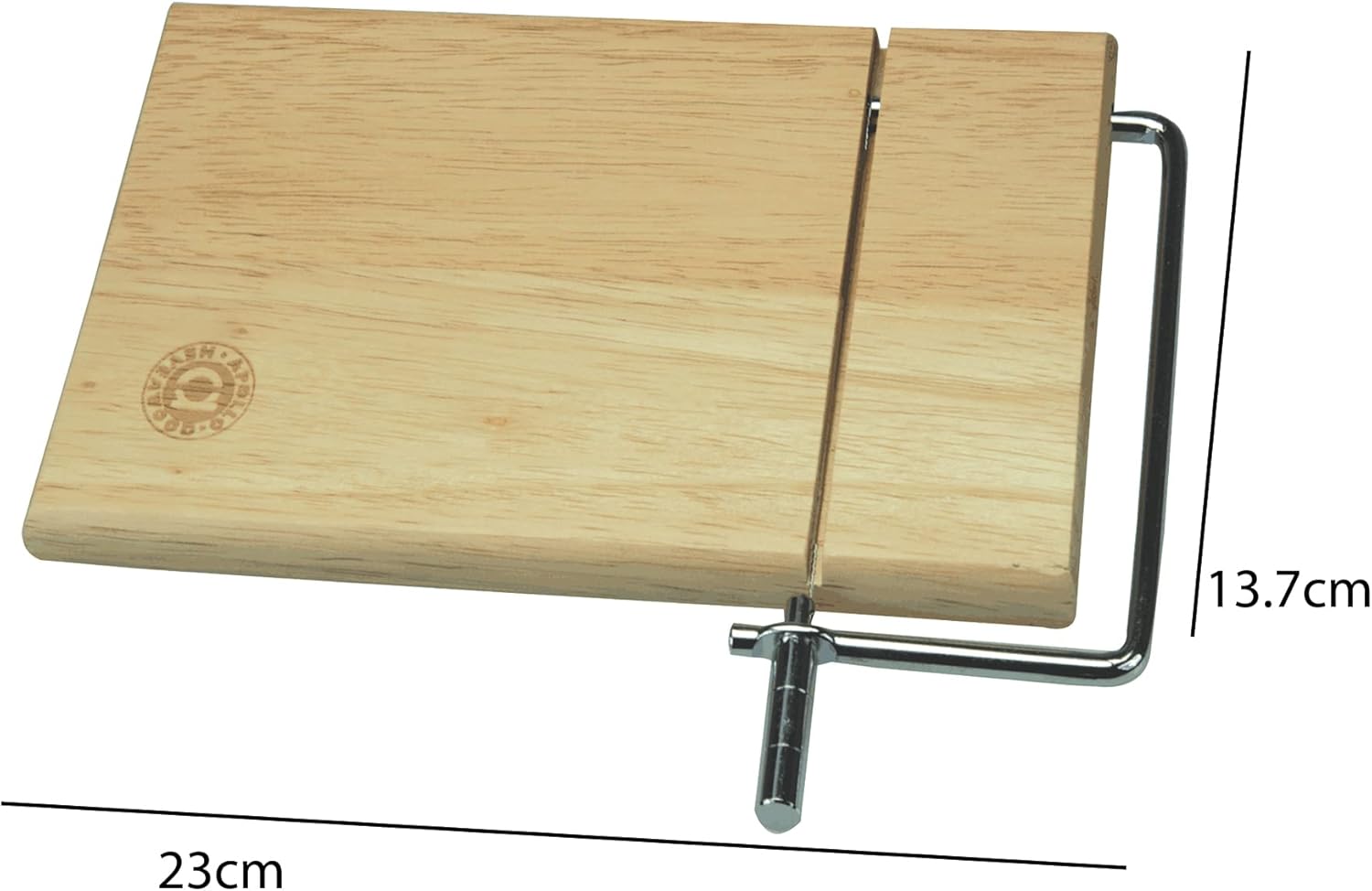 Rubberwood Cheese Board With Wire Slicer