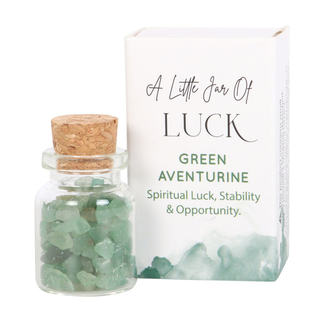 A Little Jar of Luck - Aventurine Crystal in a Matchbox